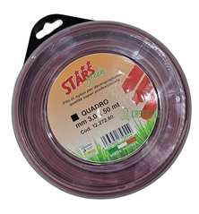 Filo decespugliatore mt50 mm3 quadro rosso 7dpq350