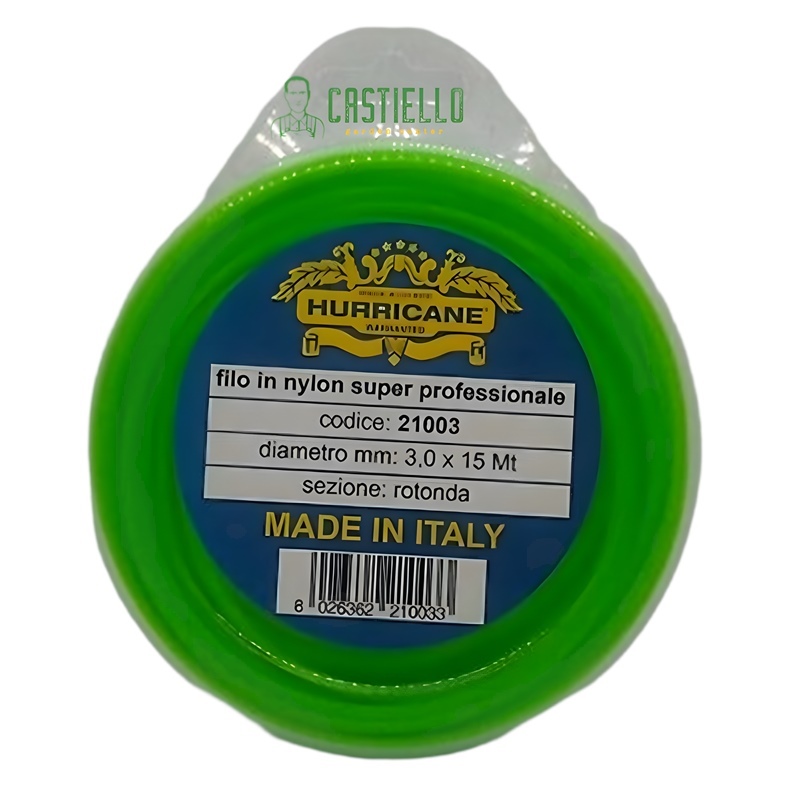 Filo tondo in nylon mm 3,0X15 mt sezione rotonda