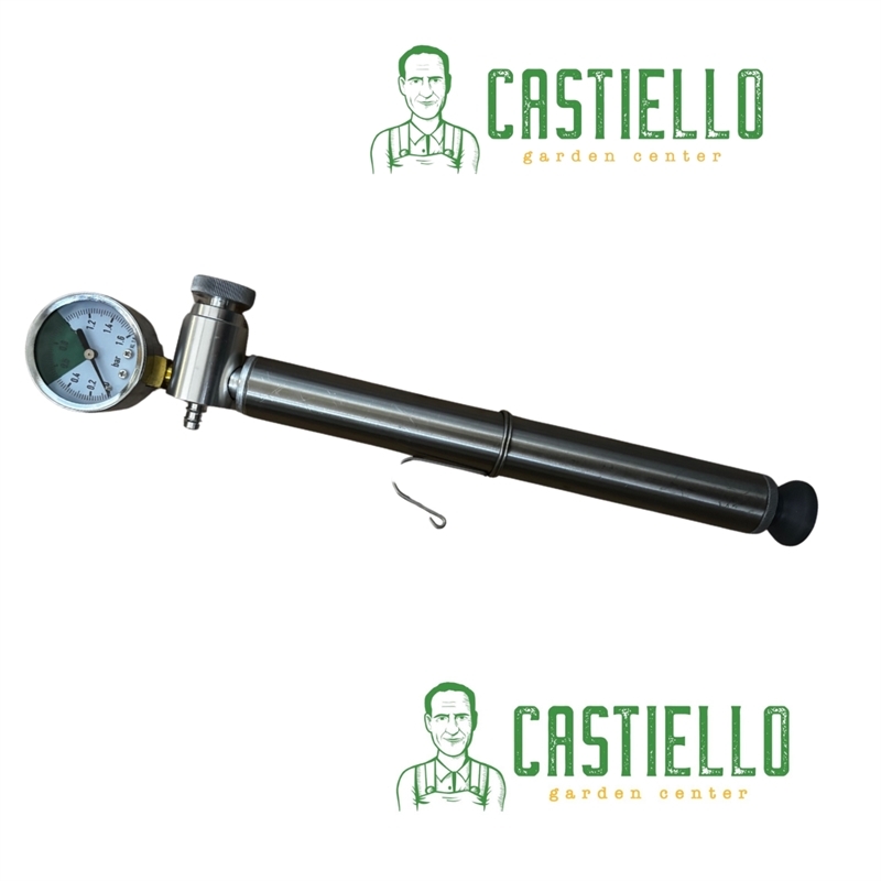 Pompa con manometro per galleggiante a camera d'aria
