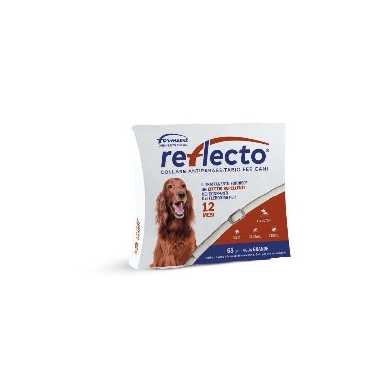 Collare antiparassitario reflecto per cani, 12 mesi. Taglia grande (65cm)