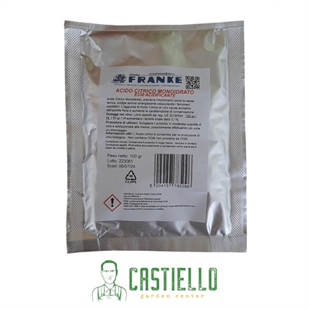 Acido citrico monoidrato gr100 antiossidante alimentare