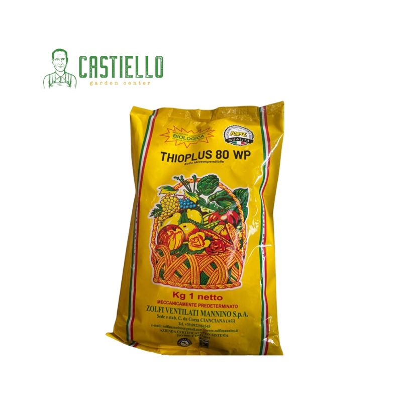 Thioplus 80 wp da 1 kg zolfo bagnabile Thioplus 80 wp da 1 kg zolfo bagnabile