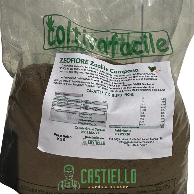 Zeofiore zeolite campana fine per terreno 5kg