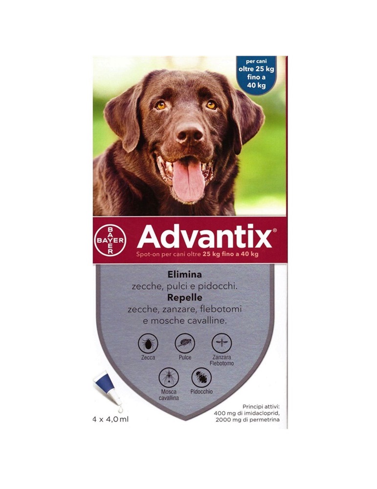 Advantix cani oltre 25 fino a 40 kg Advantix cani oltre 25 fino a 40 kg