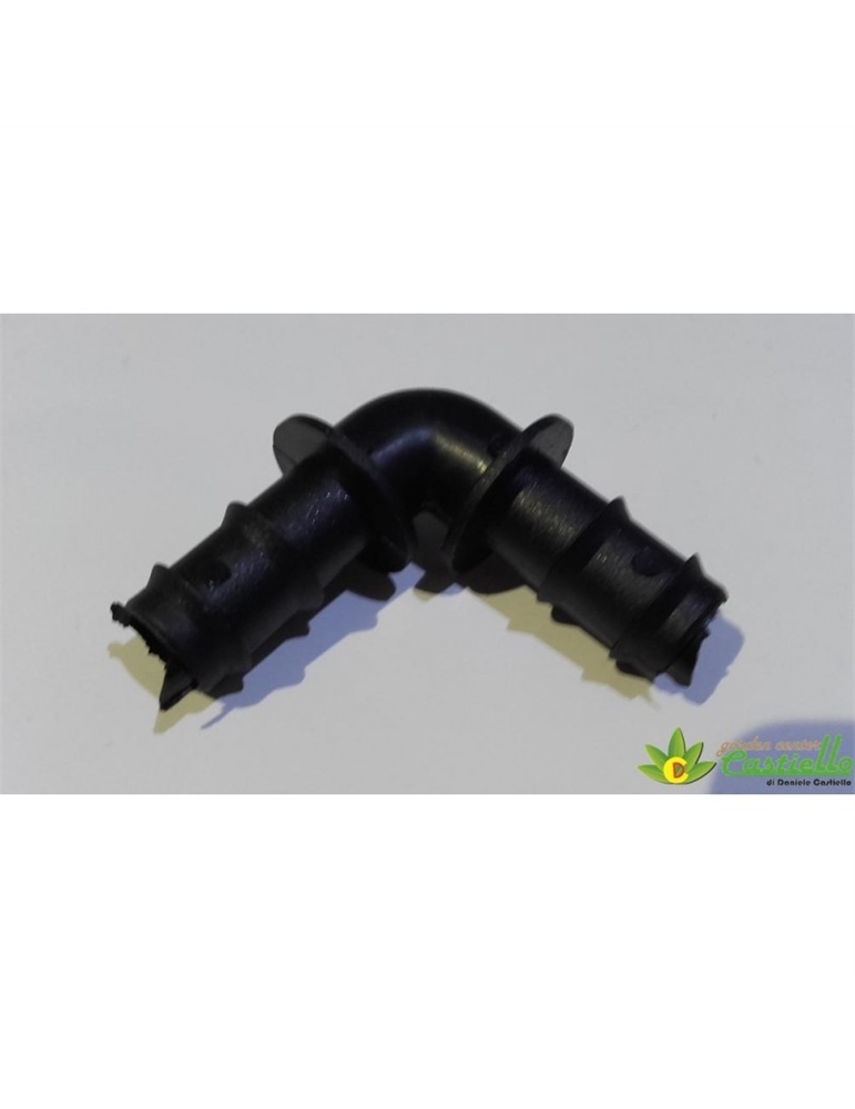 Gomito portagomma MM16 per tubi irrigazione a goccia