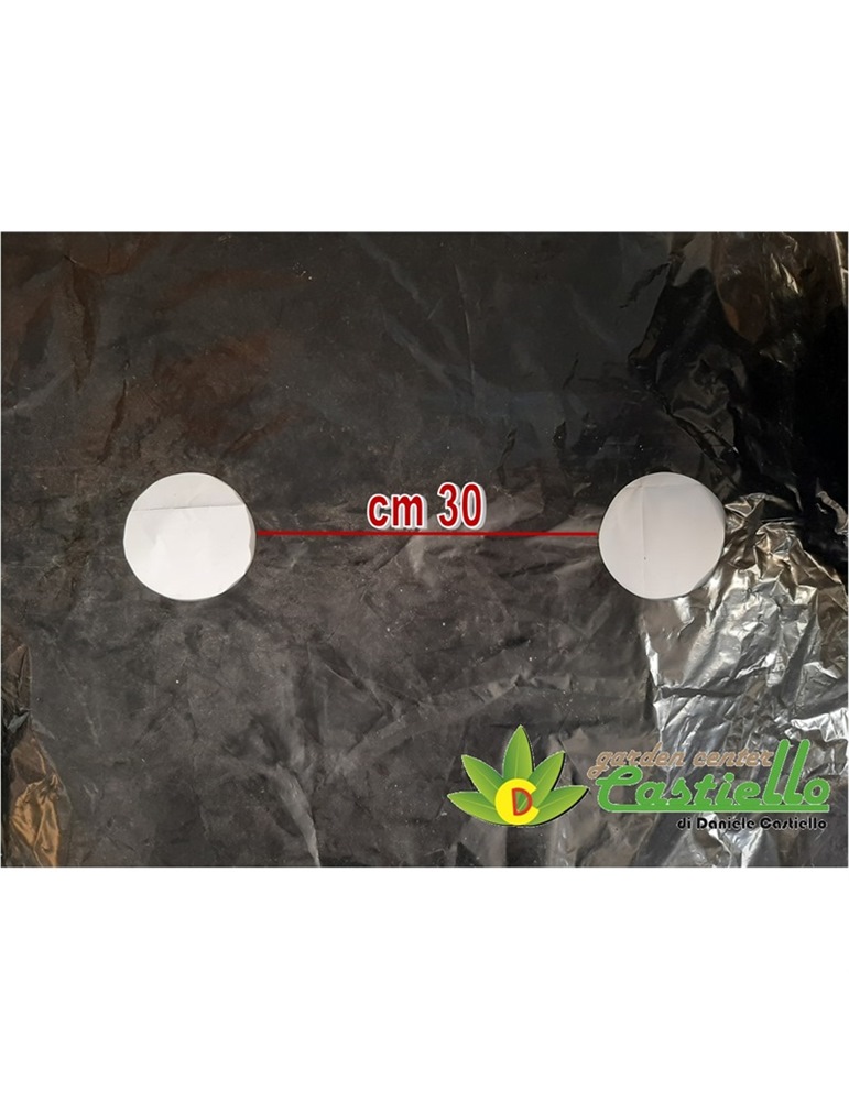 Plastica nera per pacciamatura foro centrale cm 30