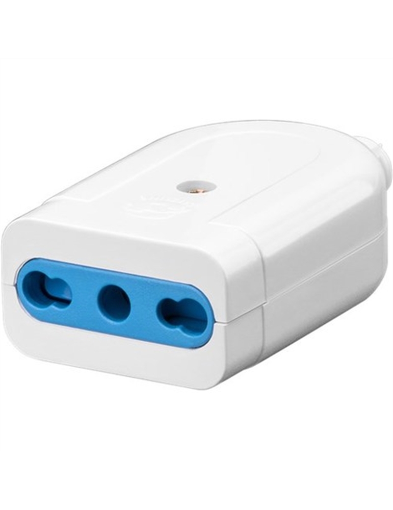 Presa bivalente 2P+T P17/11 10/16A 250V bianca