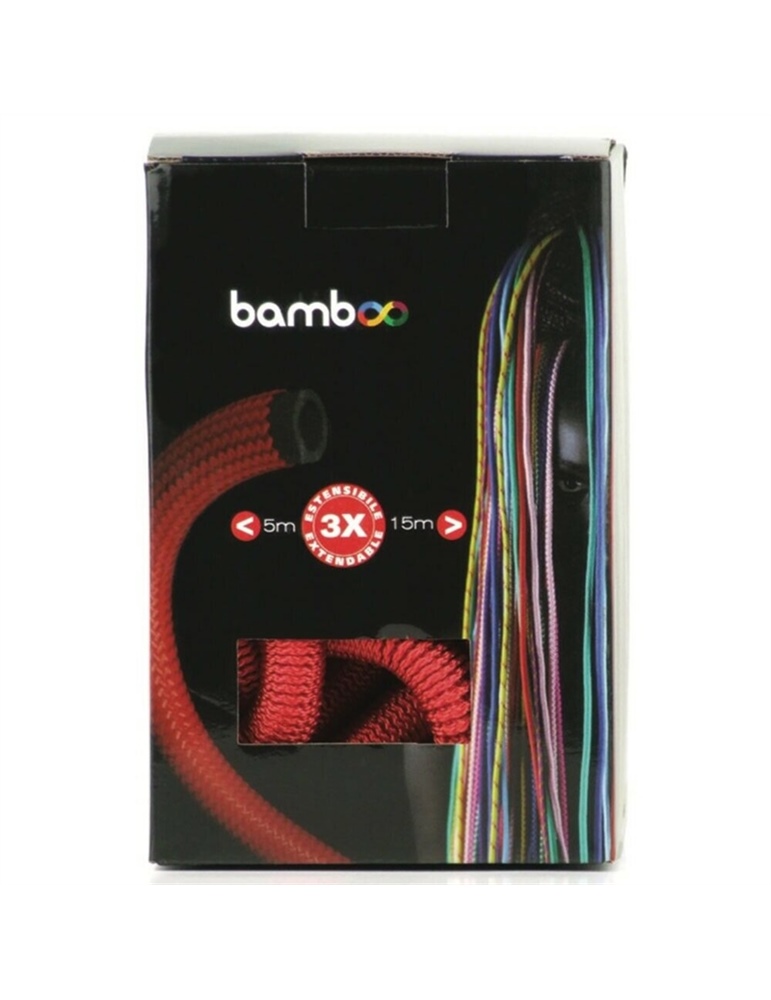 Tubo da giardino rosso Bamboo estensibile da 5 a 15 mt