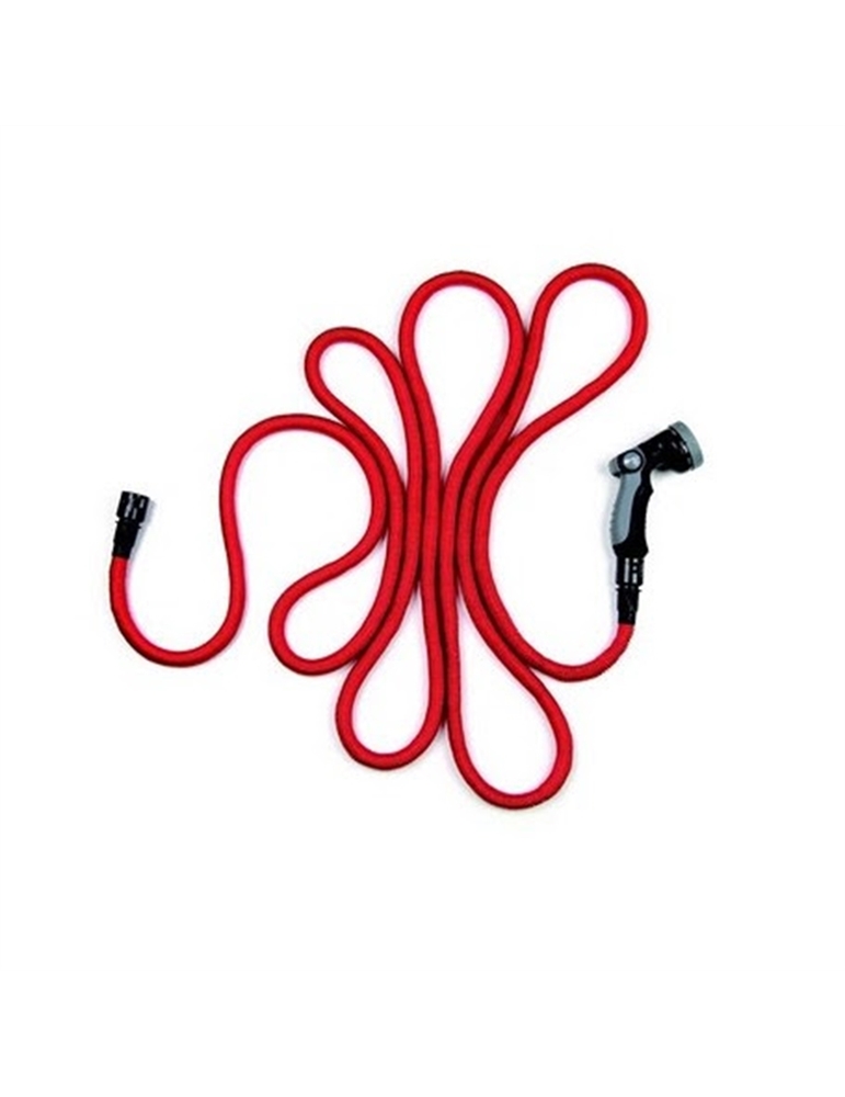 Tubo da giardino rosso Bamboo estensibile da 7,5 a 23 mt