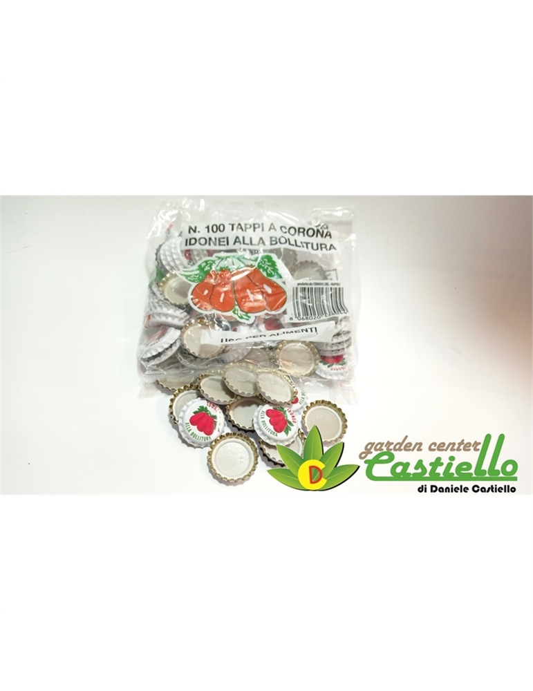 Tappi a corona con vipla confezione 100pz