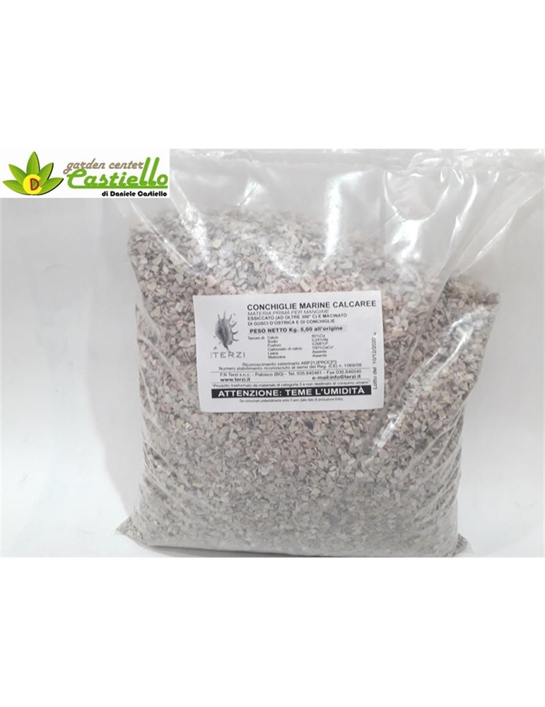 Ostriche gusci conchiglie calcaree macinate kg5 Ostriche gusci conchiglie calcaree macinate kg5