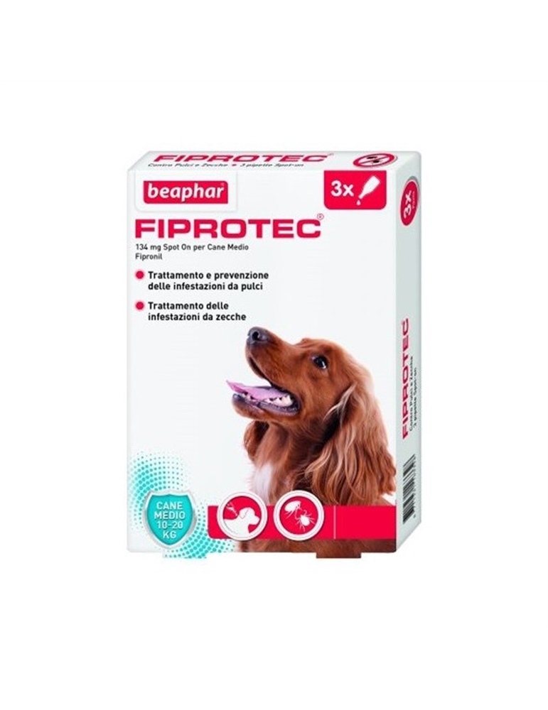 Fiprotec 3 fiale da mg 134 per cani medi (10-20Kg) Beaphar