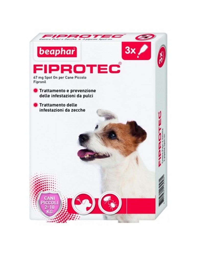 Fiprotec 3 fiale da mg 67 per cani piccoli (2-10Kg) Beaphar