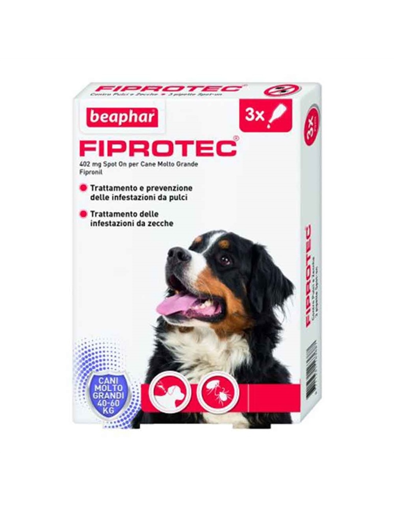 Fiprotec 3 fiale da mg 402 per cani medi (40-60Kg) Beaphar