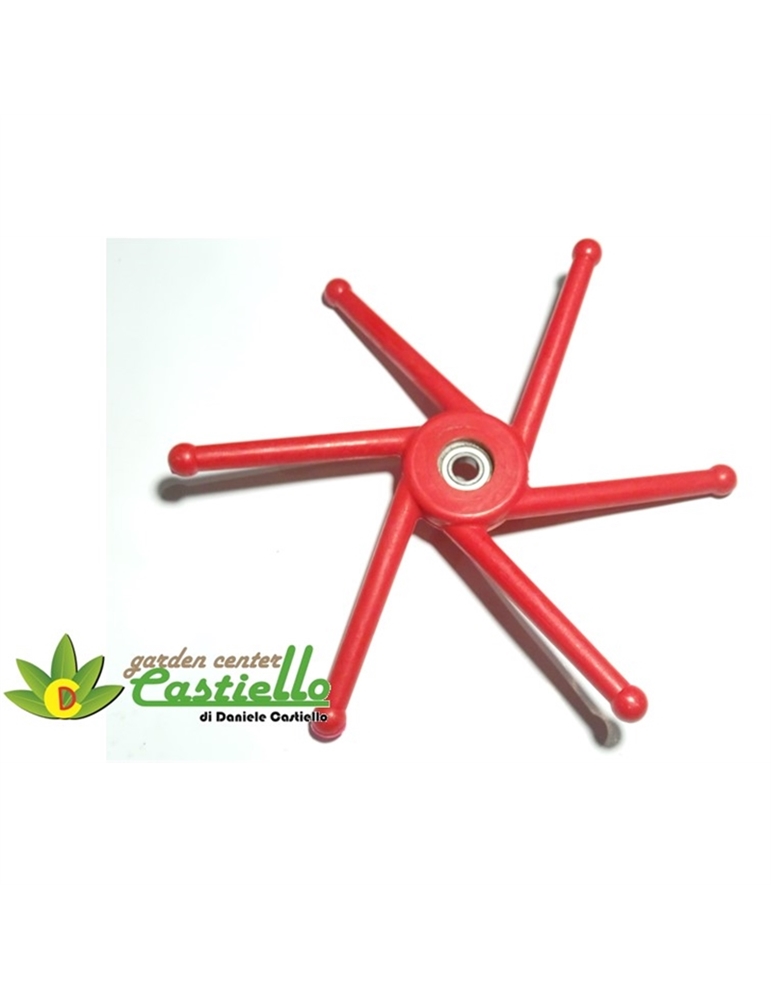Rotella ricambio BRIOLIVO 6 dita rossa