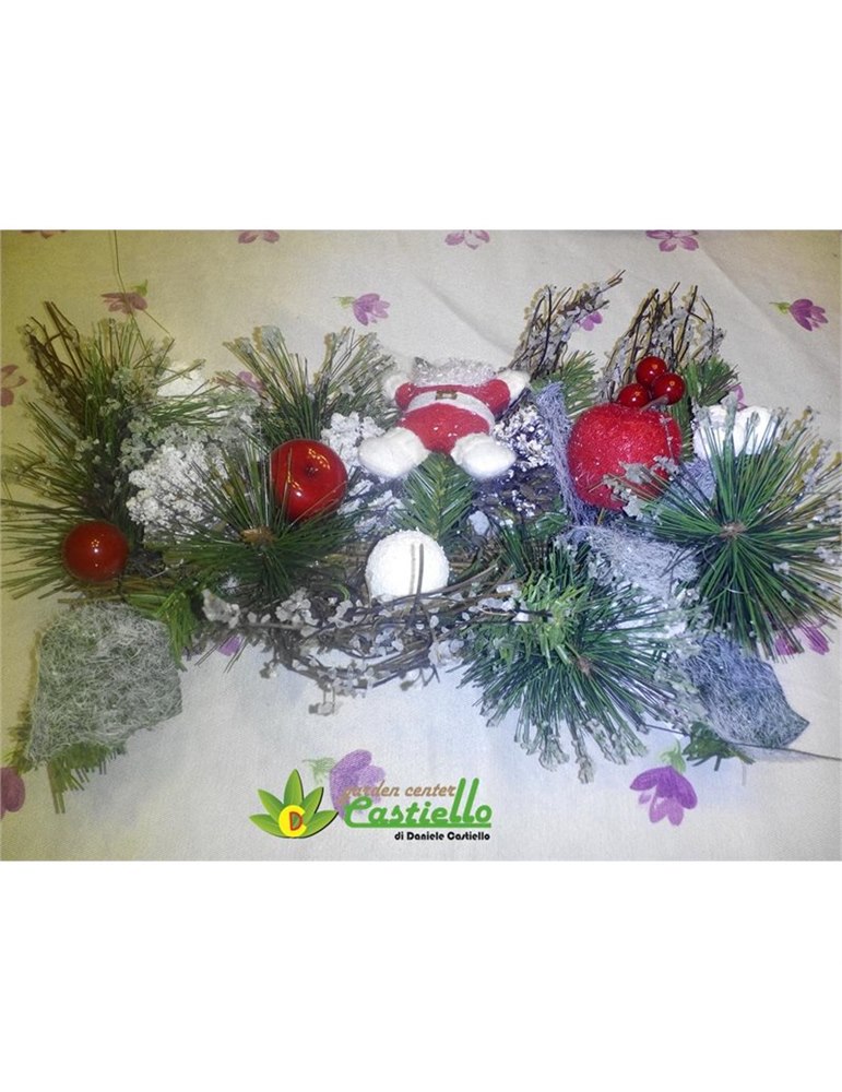 Centro tavola con babbo natale