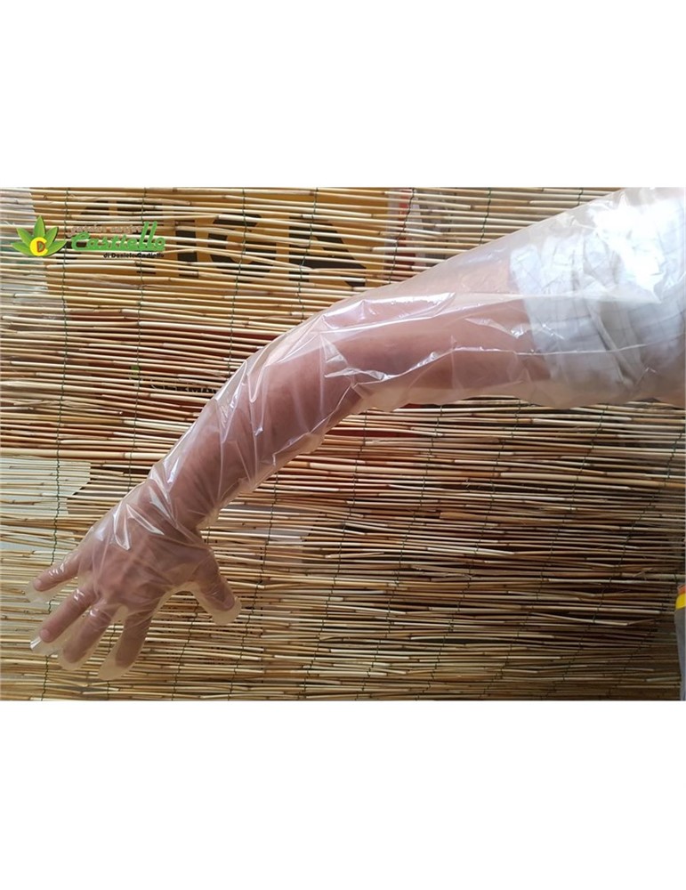 Guanti lunghi cm90 uso veterinario 10 pz in PE