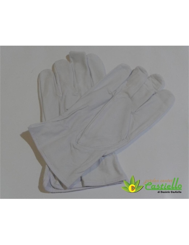 Guanti fiore bovino bianco tg.10-11