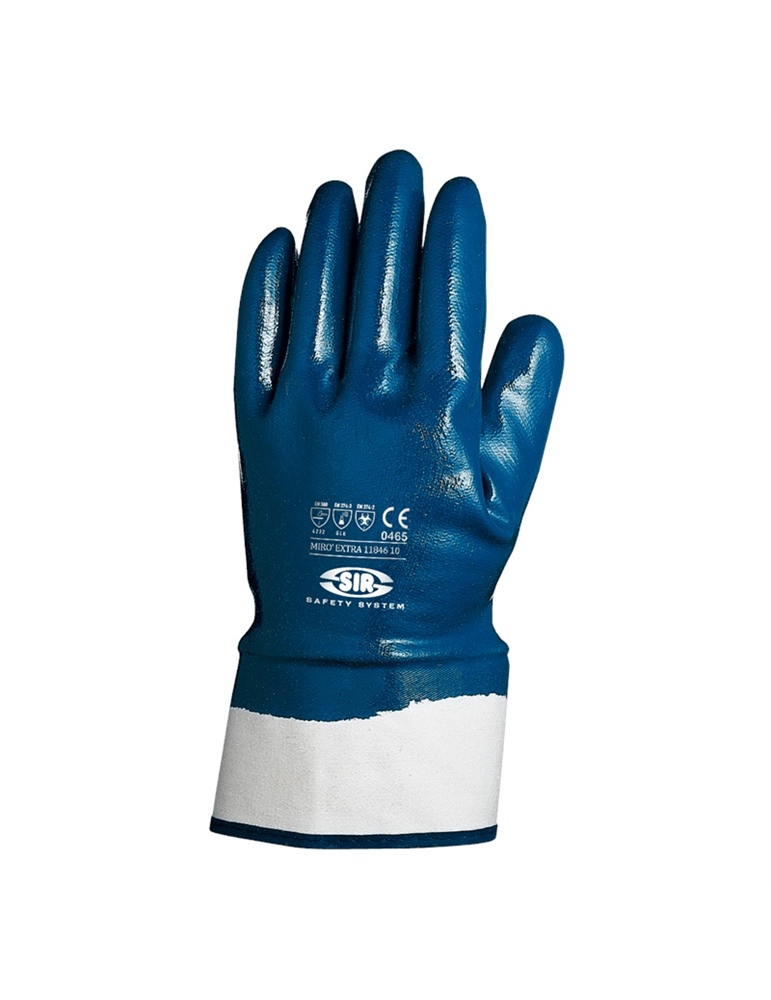 Guanti nbr blu c/manichetta brok 800 tg.10