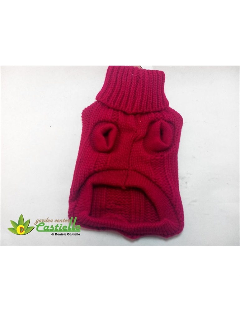 Dolcevita wool con trecce rosso cm.20