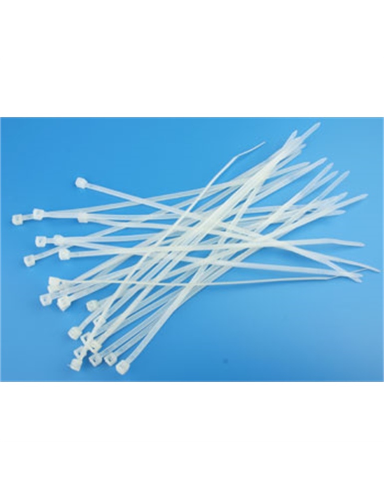 Fascette cablaggio bianche 2,5 x 100 mm