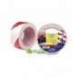 Nastro adesivo in PVC Bianco-rosso 50mm 33mt