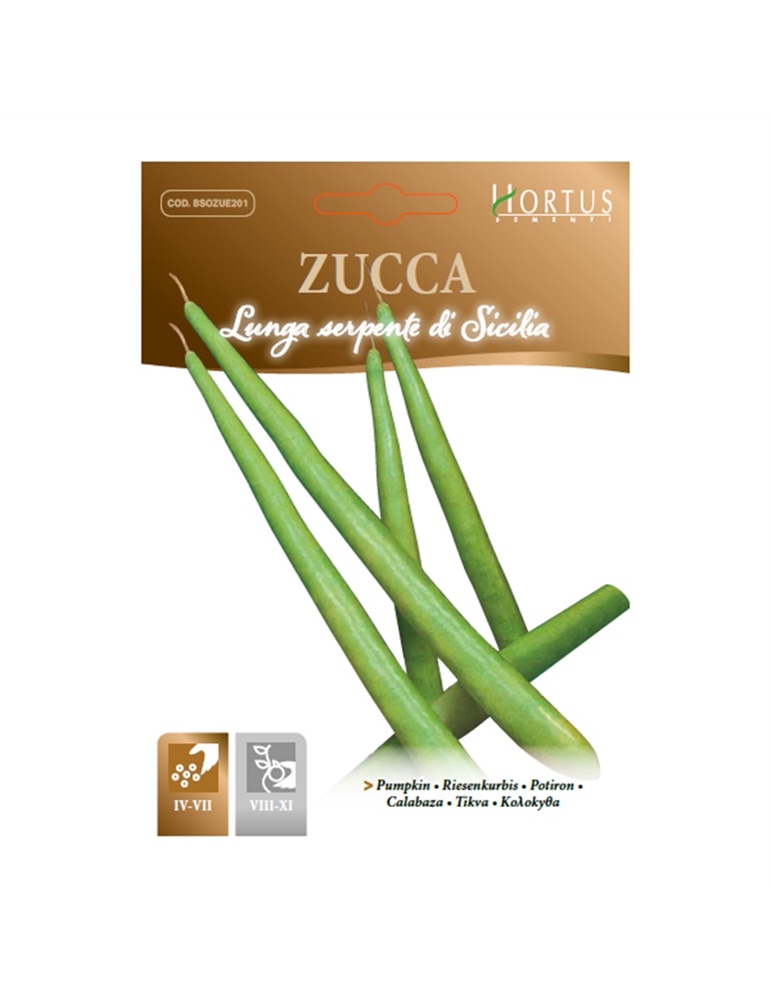 Zucca lunga serpente di sicilia busta piccola hortus gr 4.5