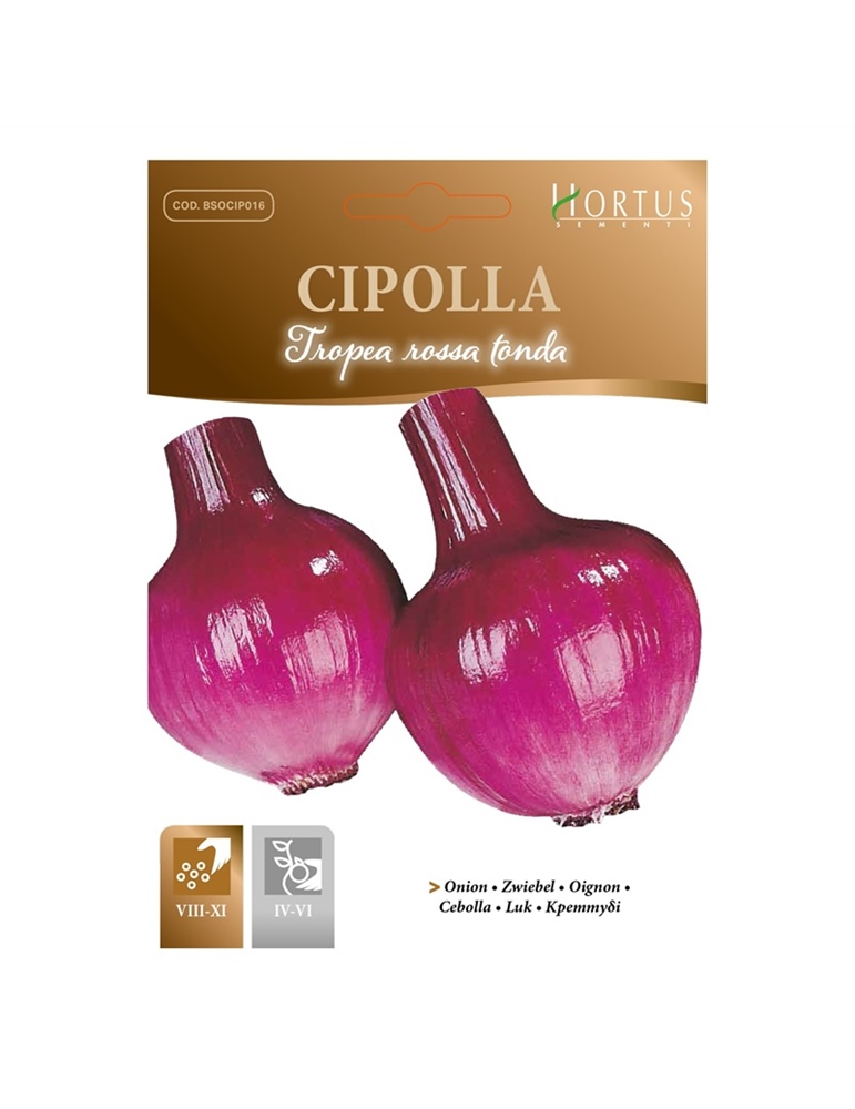 Cipolla tropea rossa tonda busta piccola hortus gr 3.5 Cipolla tropea rossa tonda busta piccola hortus gr 3.5