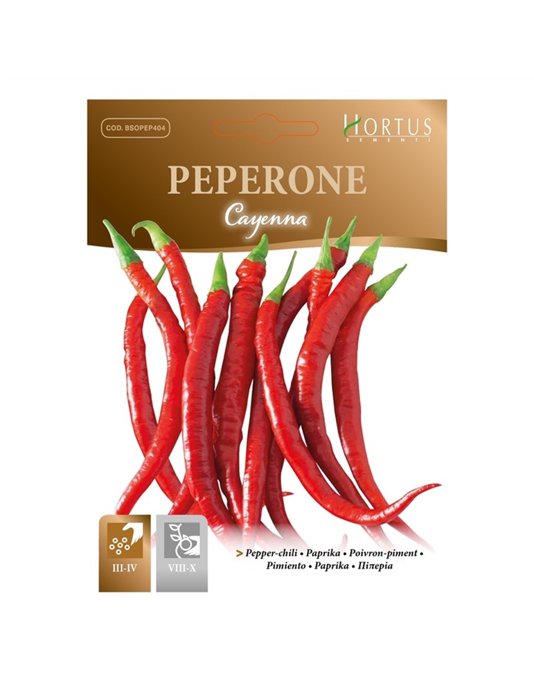 Peperone cayenna busta piccola hortus gr.2.5