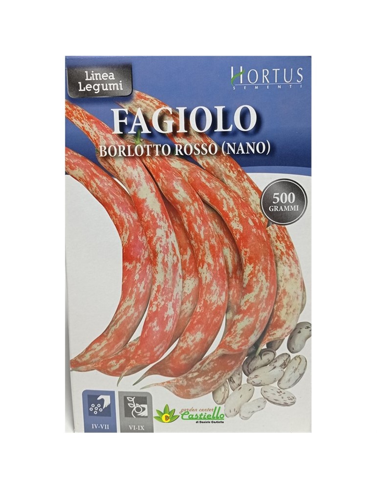 Fagiolo borlotto rosso NANO gr 500 HORTUS