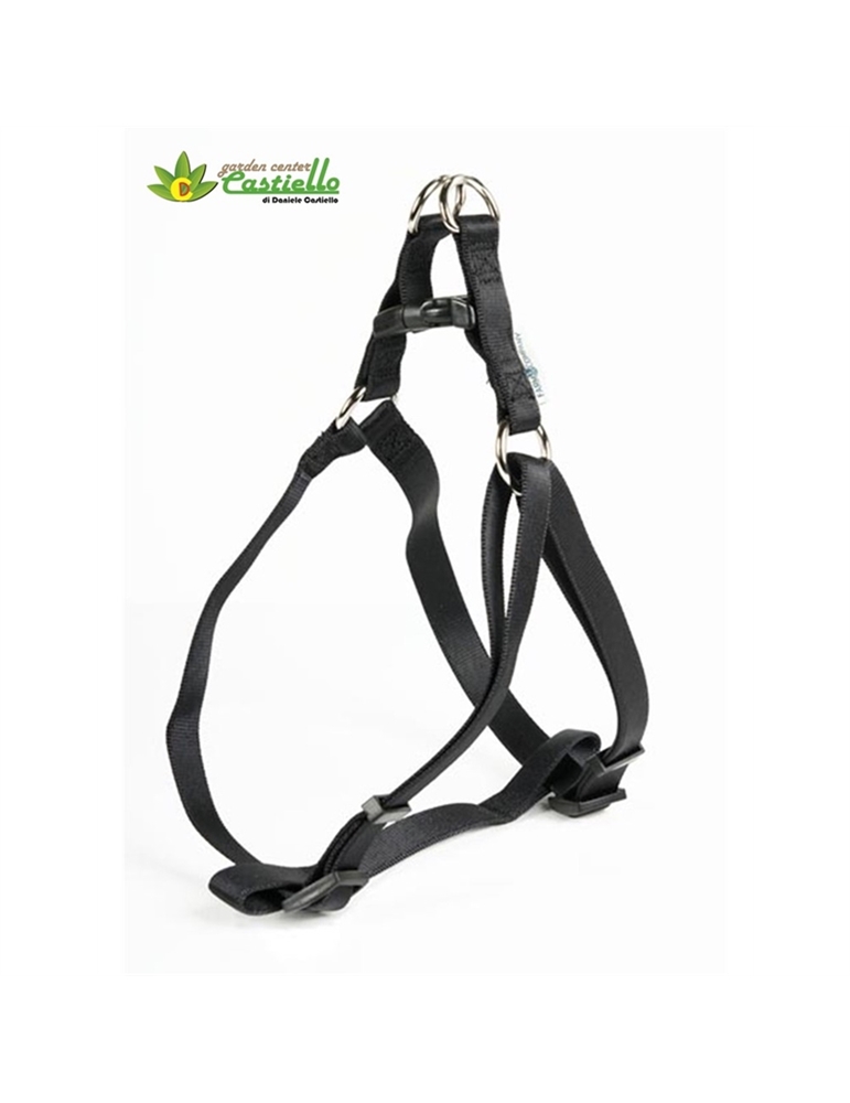 Pettorina sgancio nylon comfort nero  15mmx35-50cm
