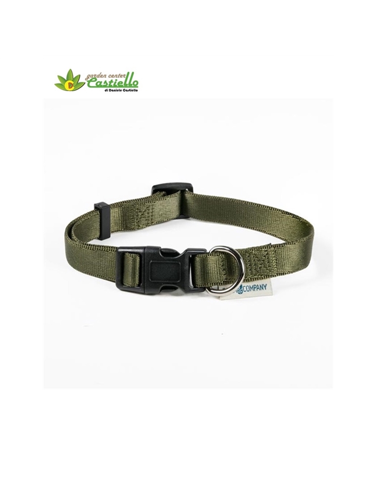 Collare in nylon green mm15 cm.25-40