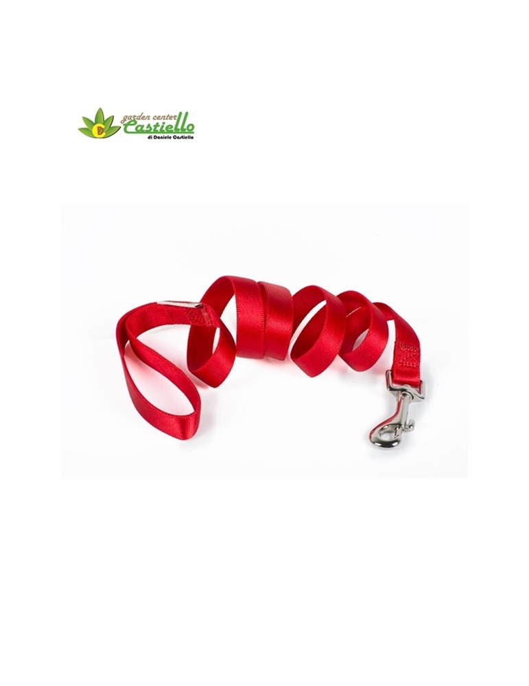 Guinzaglio in nylon rosso mm15 cm.120