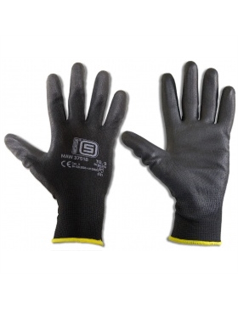 GUANTI POLIURETANO NERO TG 9