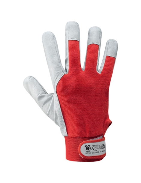 GUANTI NERI BALL ROSSO TG.10