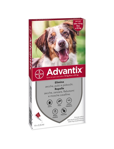 Advantix cani oltre 10 fino a 25 kg 