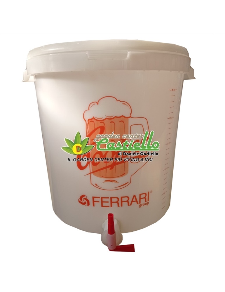 Secchio con rubinetto e coperchio per birra lt25