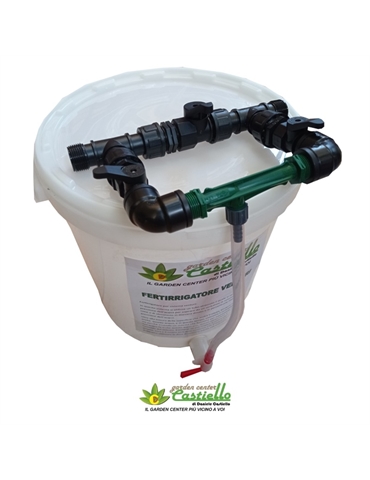Fertirrigatore con venturi e serbatoio da lt25