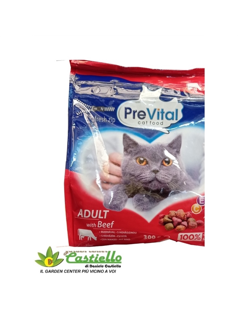 Prevital cat food adult with beef croccantini gatto GR 300 Prevital cat food adult with beef croccantini gatto GR 300