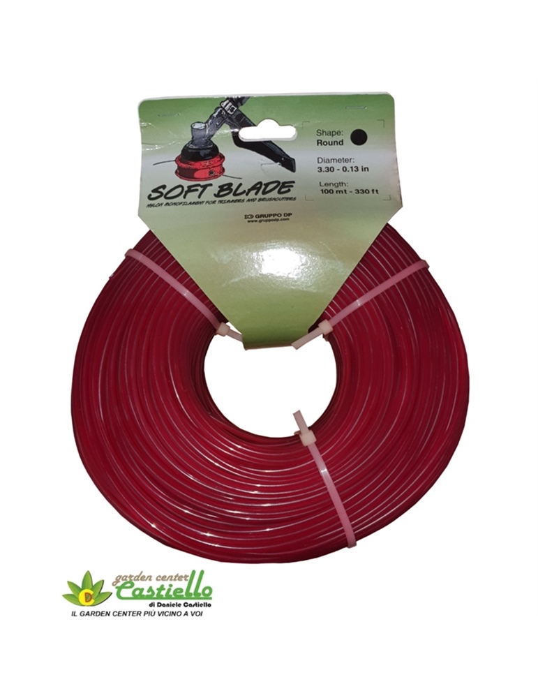 Filo decespugliatore soft blade mt100 mm3,3 rotondo rosso