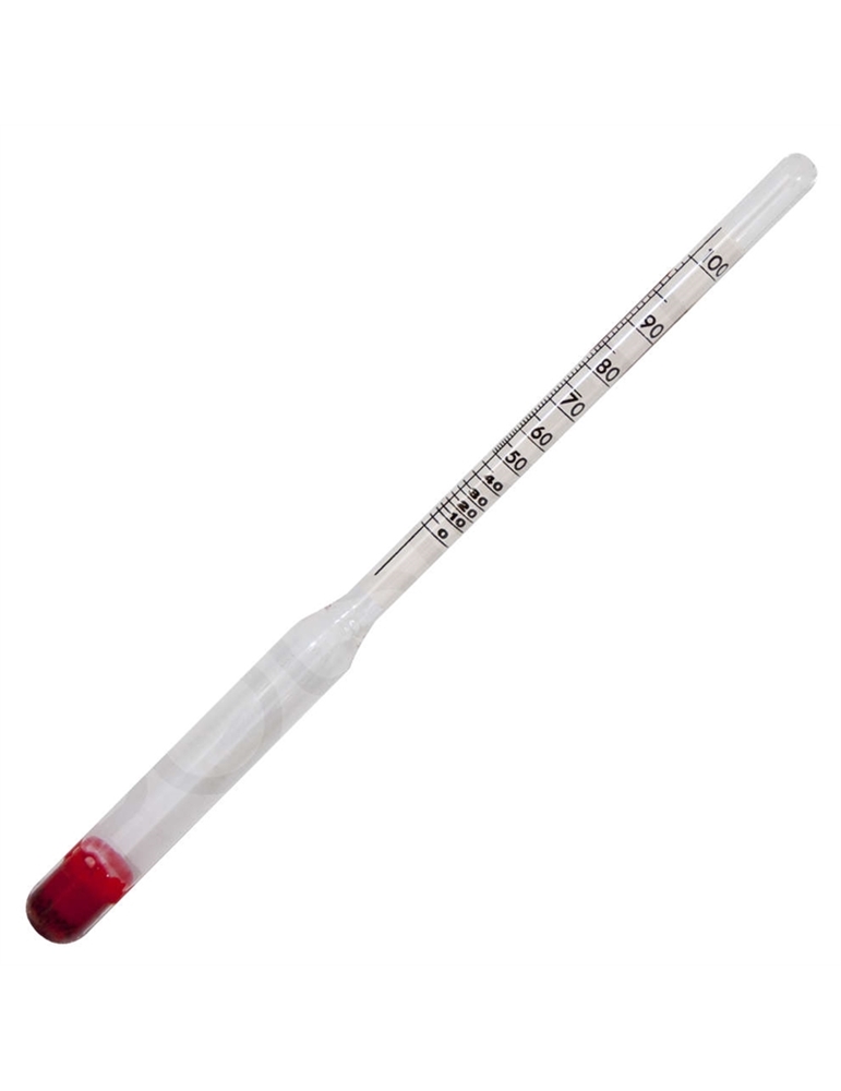 Alcolometro per misurazione grado alcolico del vino cm 18