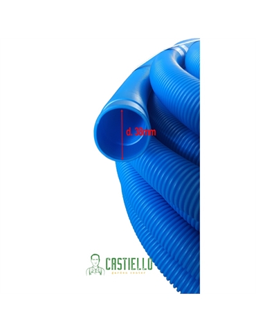 Tubo aspirazione piscine diam.38mm blu
