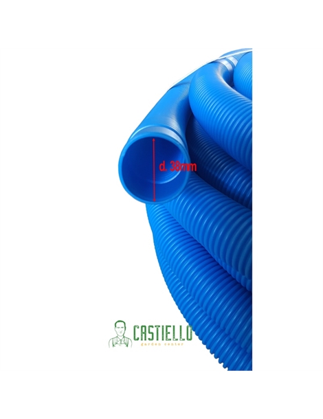 Tubo aspirazione piscine diam.38mm blu