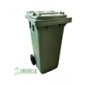 Bidone con ruote 120 lt SSS Mobilplastic verde scuro