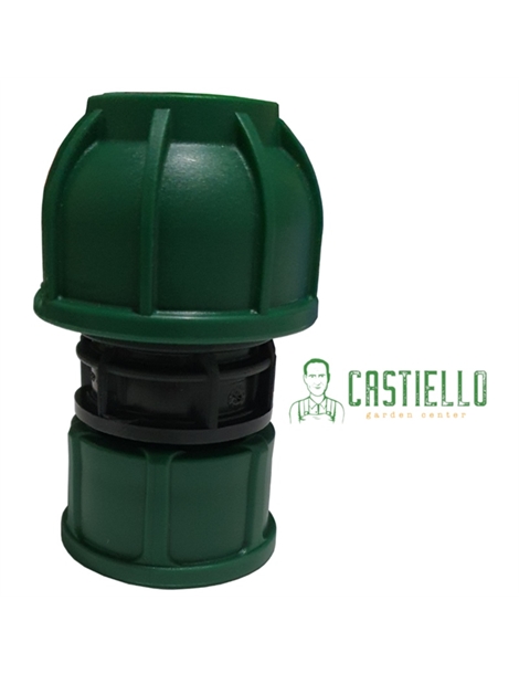 Giunto compressione con collettore 25mm x 1pc  polietilene