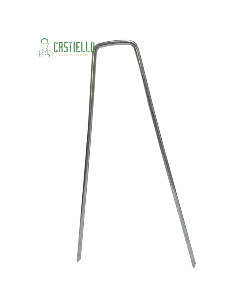 Chiodo fermatelo in ferro a "U" L.17cm x 3cm  pz20