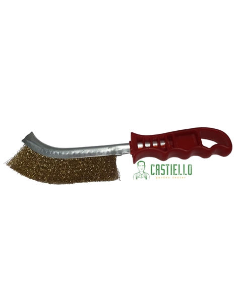 Spazzola in acciaio ottonato