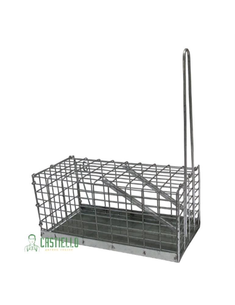 Trappola per topi gabbia media ferro 10x24