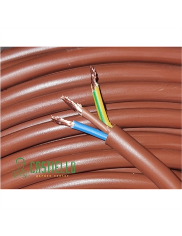 Cavo tripolare 3x1,5 marrone mt100