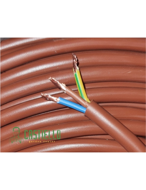 Cavo tripolare 3x1,5 marrone mt100